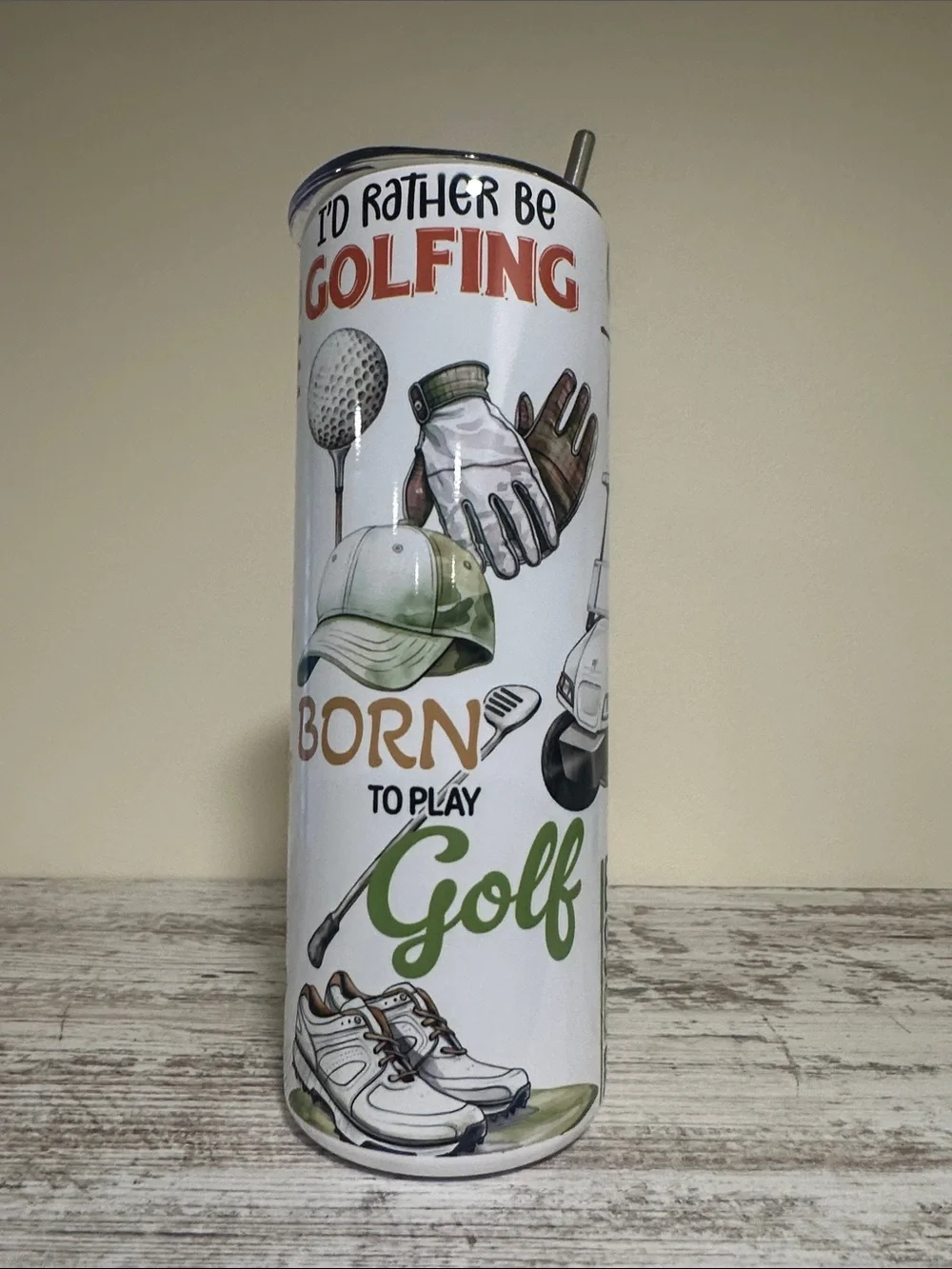 Golf Is My Therapy Stainless Tumbler - White